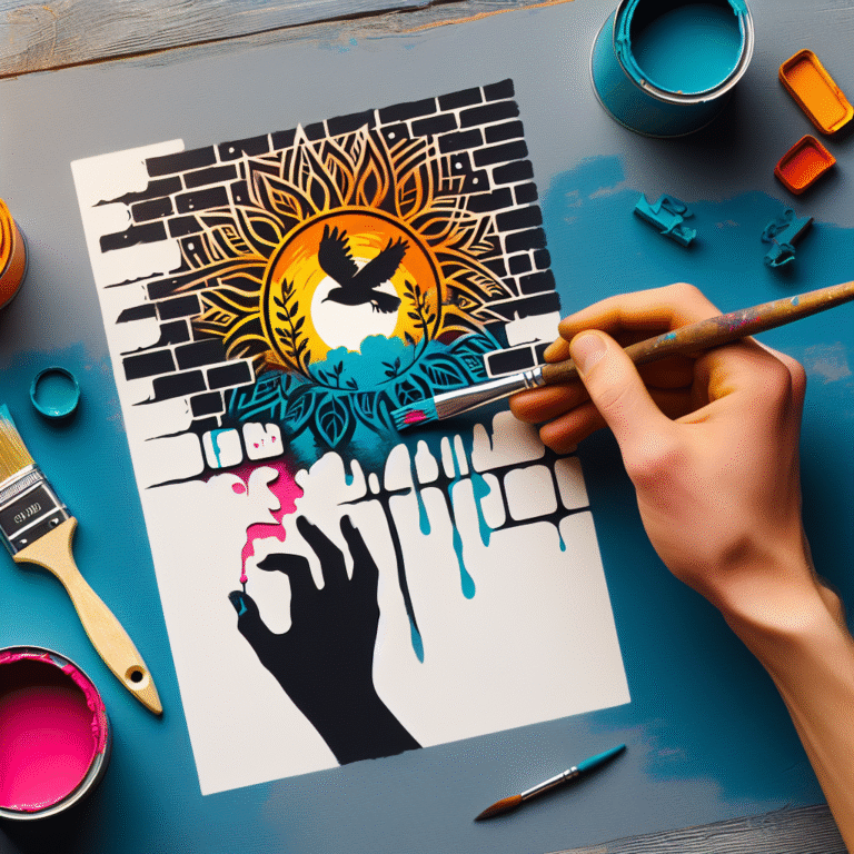 DIY pintura de parede com stencil