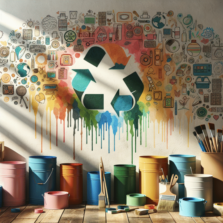 pintar parede com materiais recicláveis