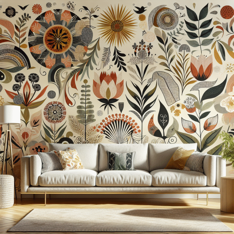 murais decorativos para sala de estar