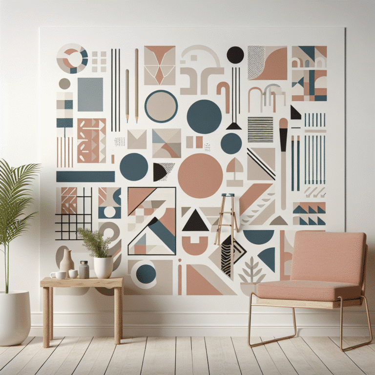 ideias de murais DIY modernos