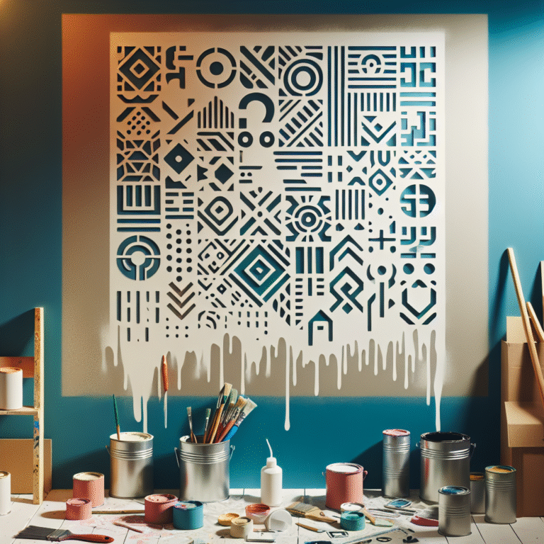 DIY pintura de parede com stencil