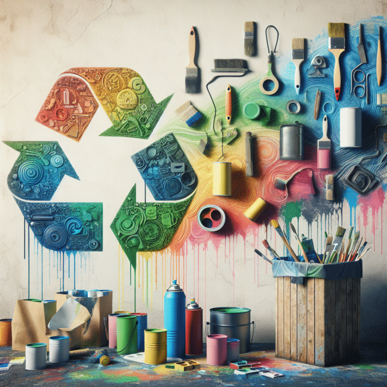 pintar parede com materiais recicláveis