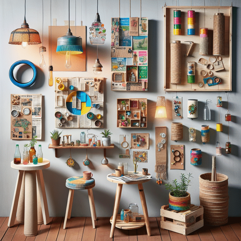 materiais recicláveis para decoração DIY: 10 ideias criativas