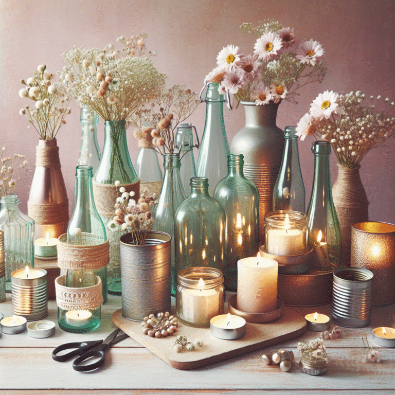 DIY: Decoração encantadora com garrafas e latas