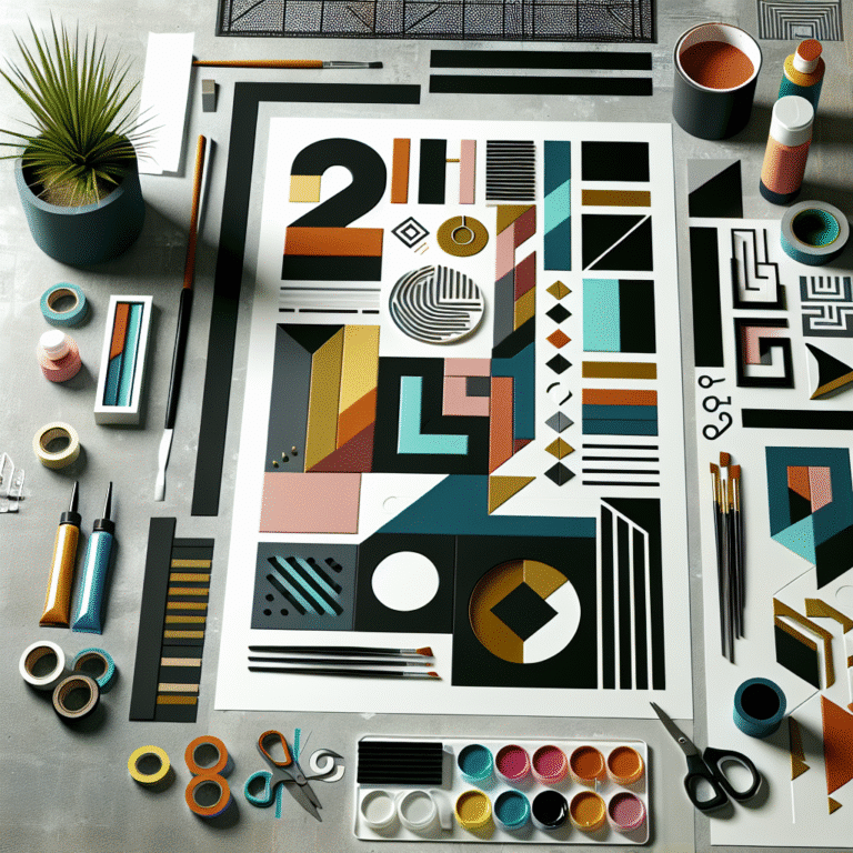 ideias de murais DIY modernos: um toque contemporâneo