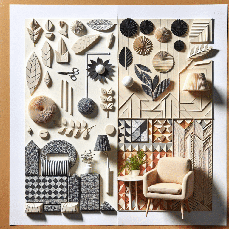 Usando papel e tecido para criar ambientes únicos