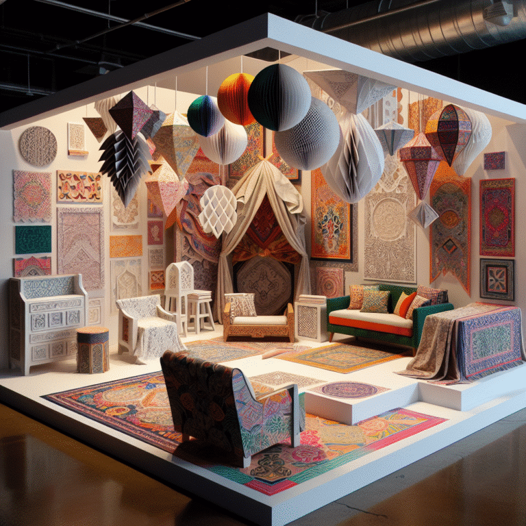 Usando papel e tecido para criar ambientes únicos