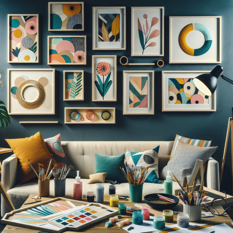 DIY quadros modernos para sala: inspire-se com estas ideias