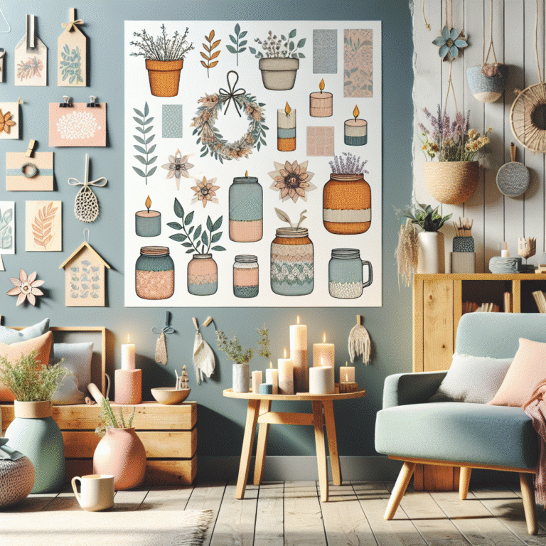 ideias criativas de decoração DIY para sala de estar