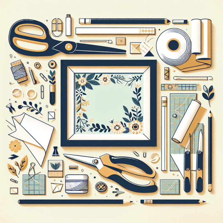 DIY quadros com papel e tecido