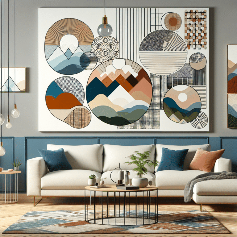 DIY quadros modernos que transformam sua sala