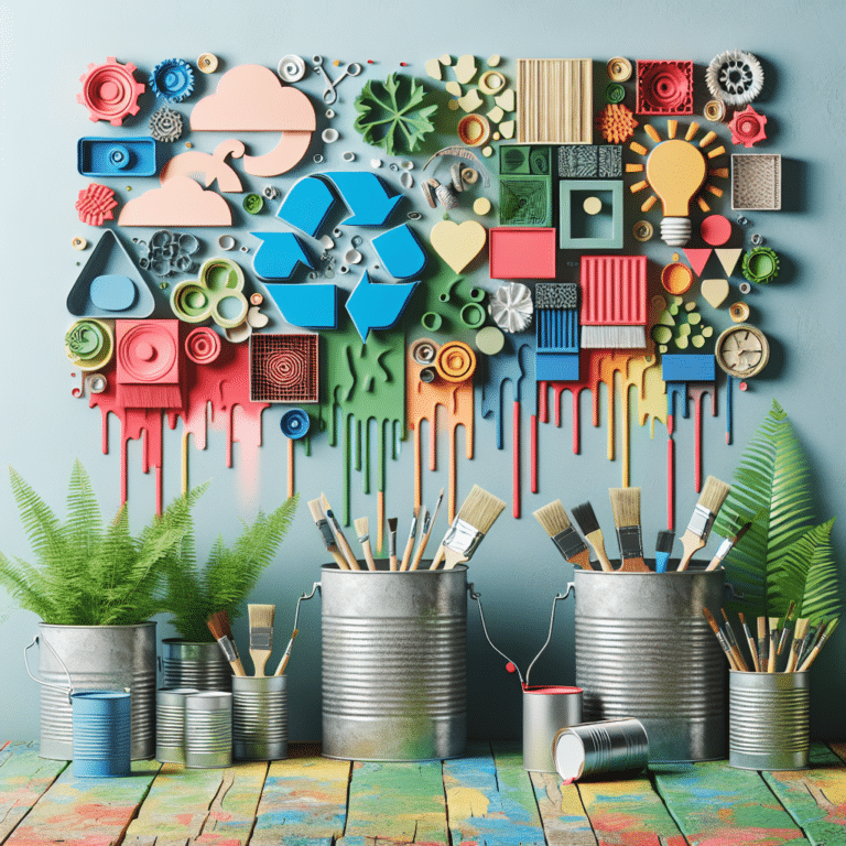 pintar parede com materiais recicláveis